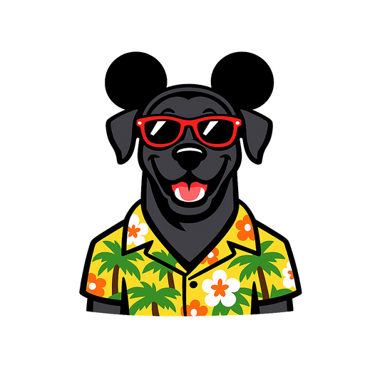 Magic Black Great Dane - Bordered Artwork