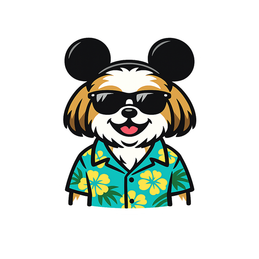 Magic Gold Shih Tzu - Bordered Artwork