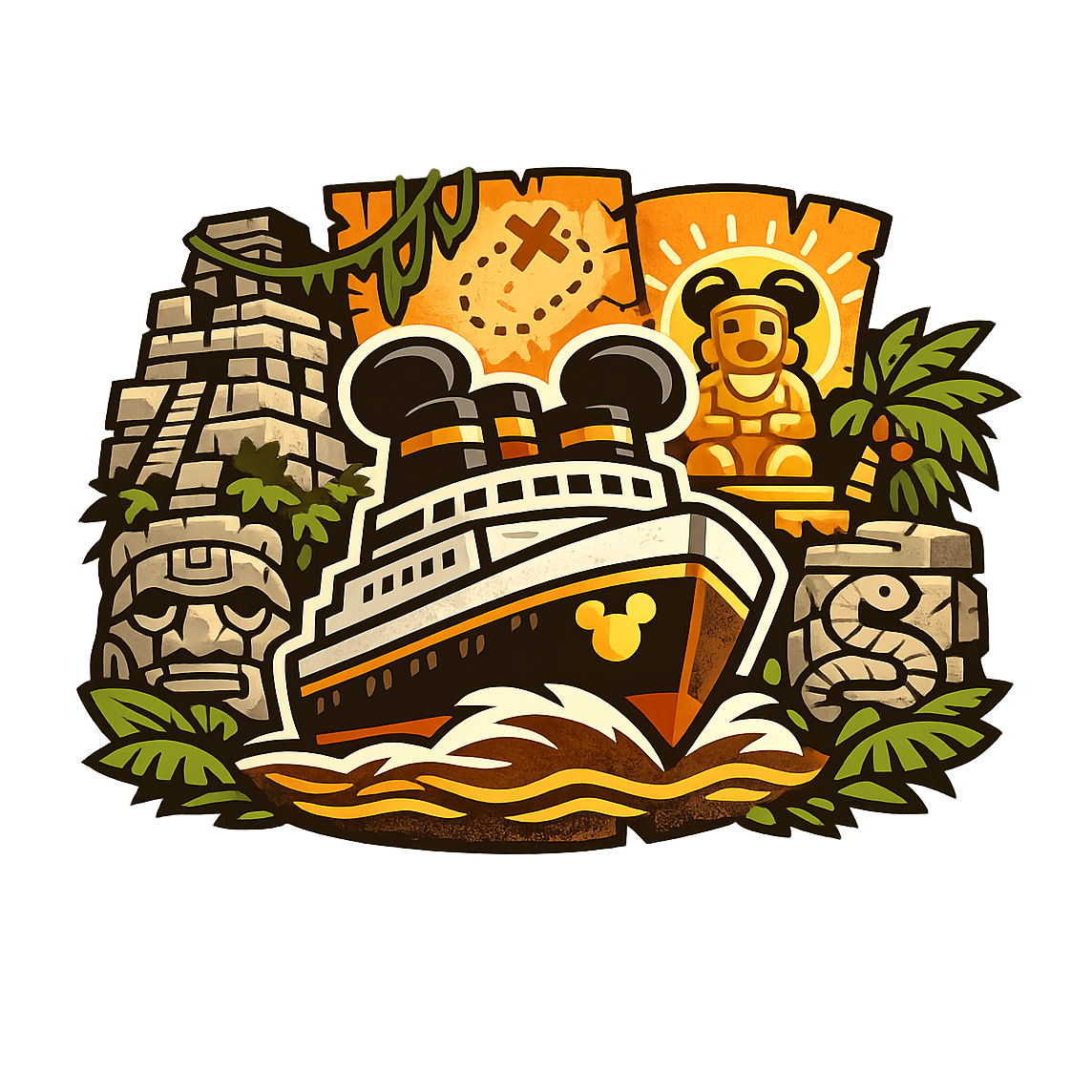 Archaeological Adventure Cruise - Bordered Artwork