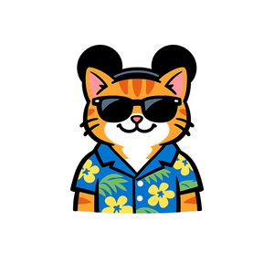 Magic Manx Cat - Bordered Artwork