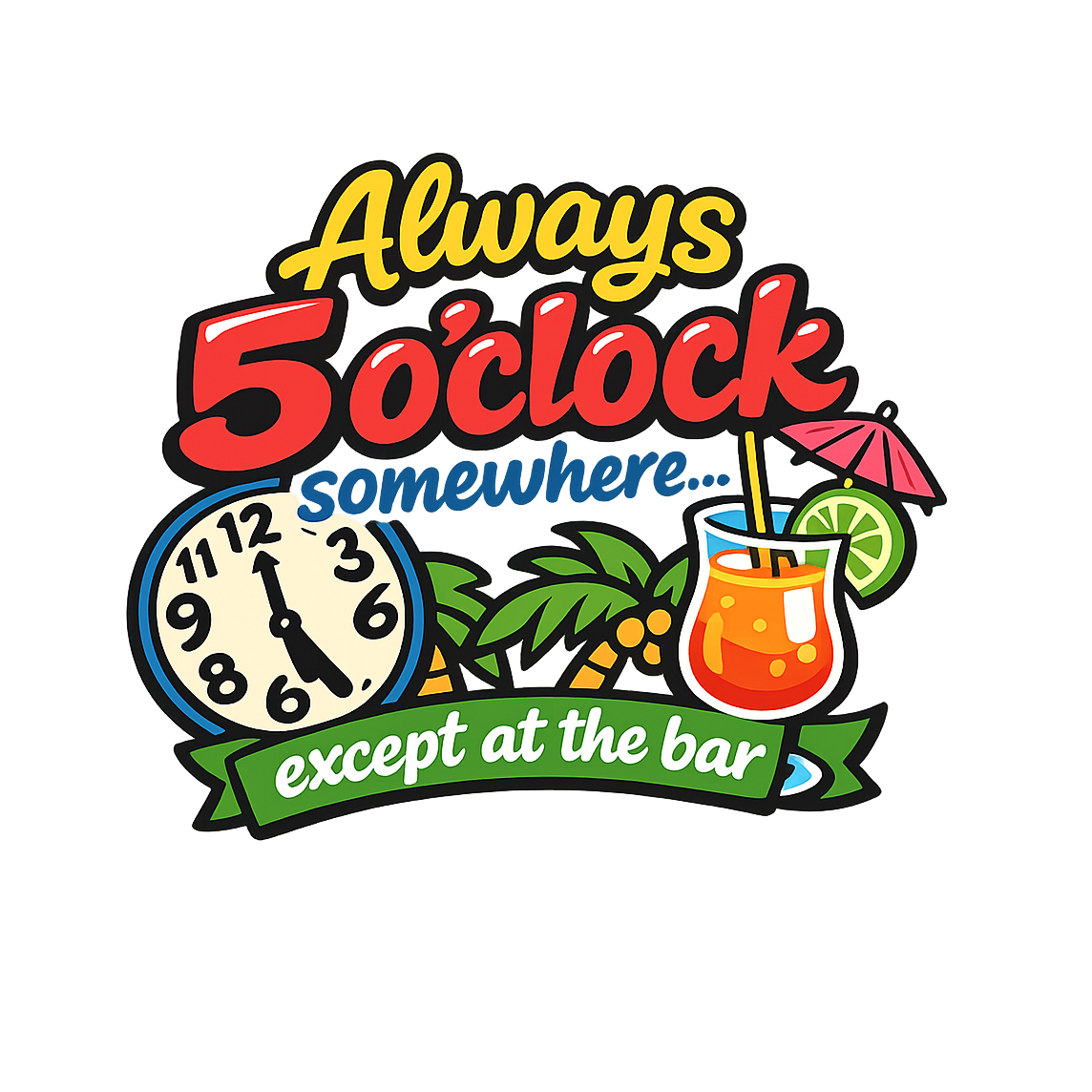 Cruise Ship Time - Bordered Artwork