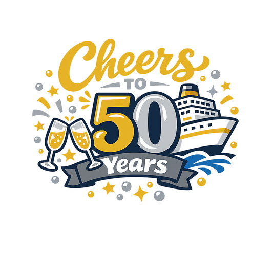 Cheers to 50 Years - Bordered Artwork