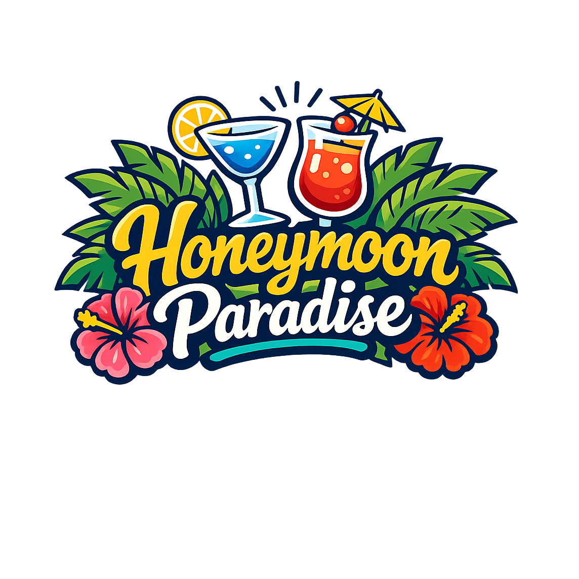 Honeymoon Paradise - Bordered Artwork