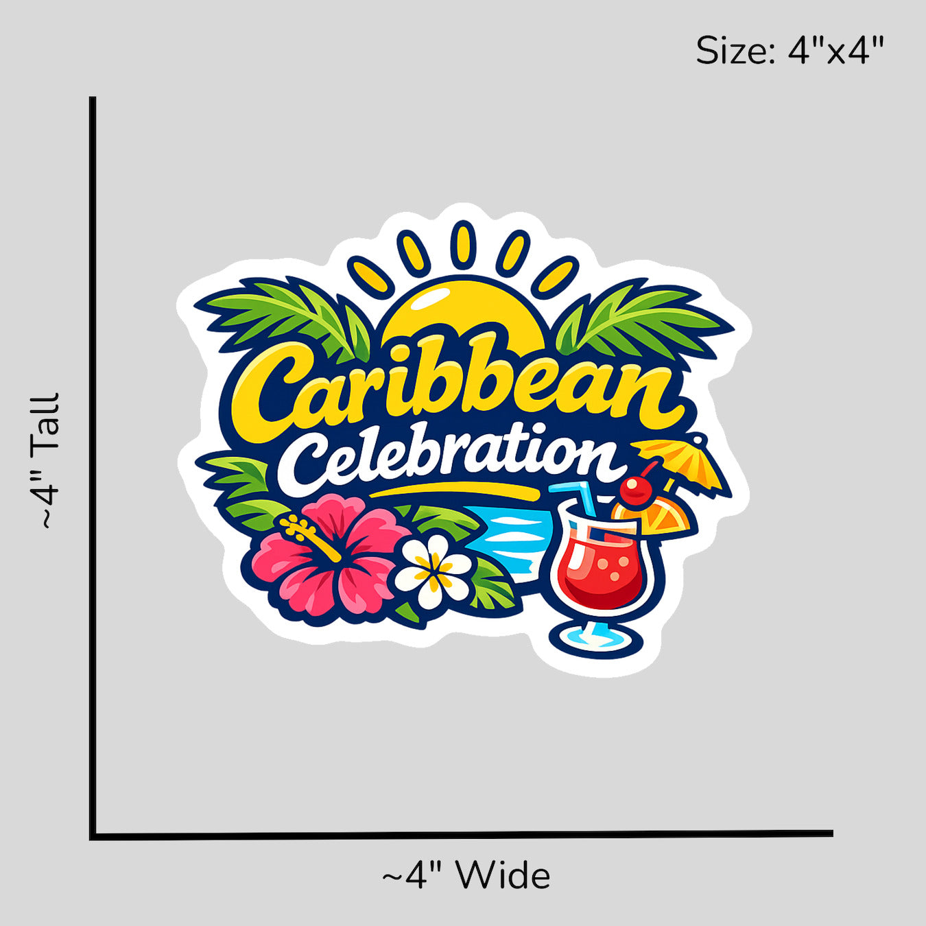 Caribbean Celebration - Size Reference Mockup