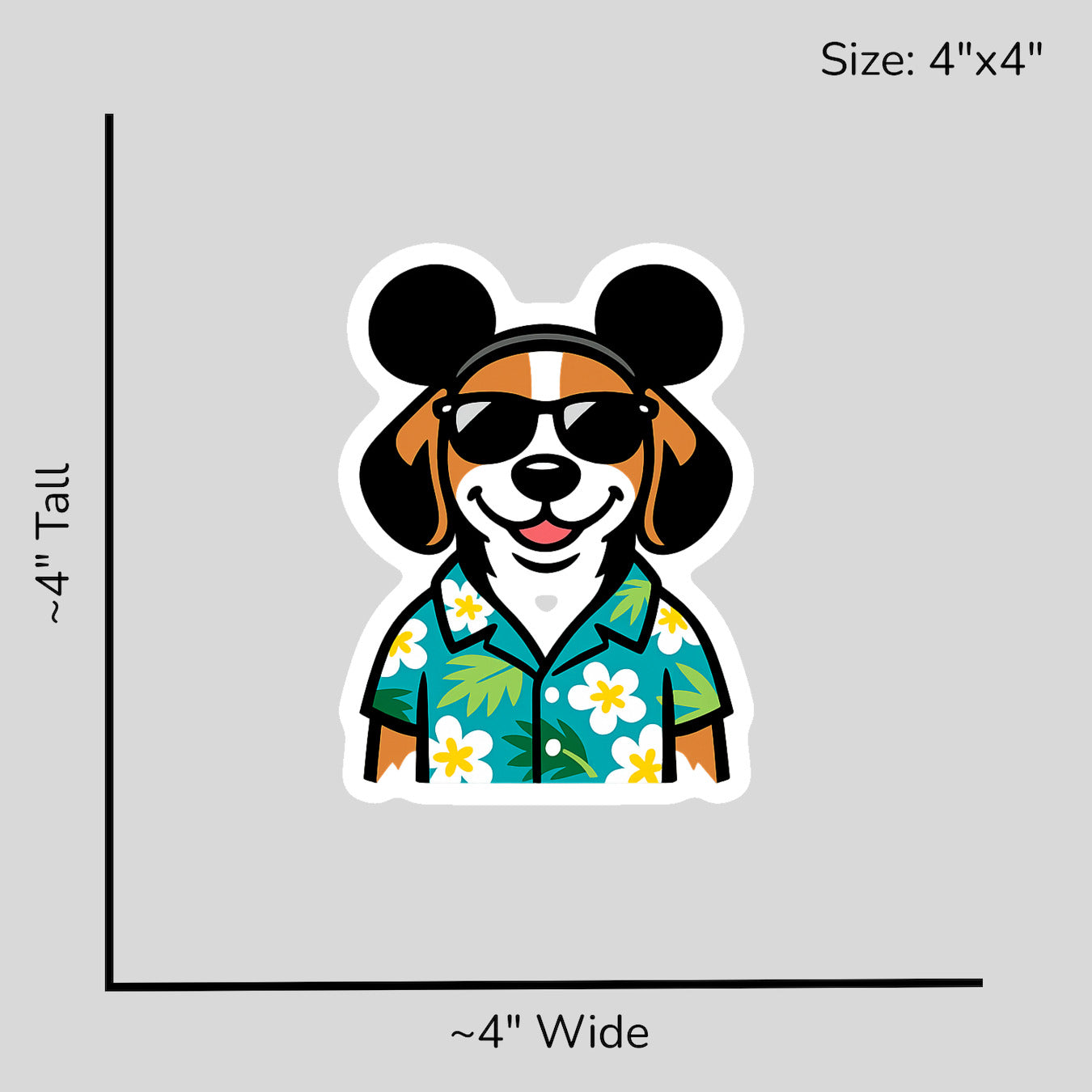 Magic Tricolor Beagle - Size Reference Mockup