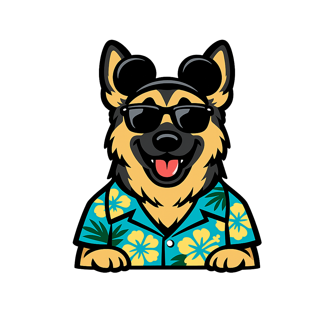 Magic German Shepherd - Bordered Artwork