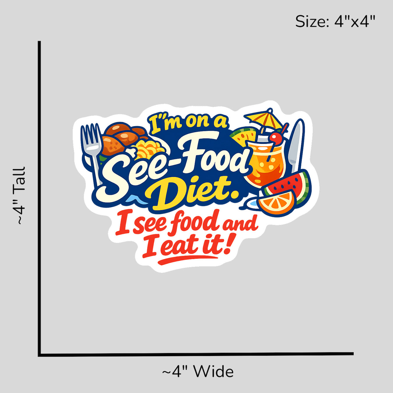 See Food Diet - Size Reference Mockup