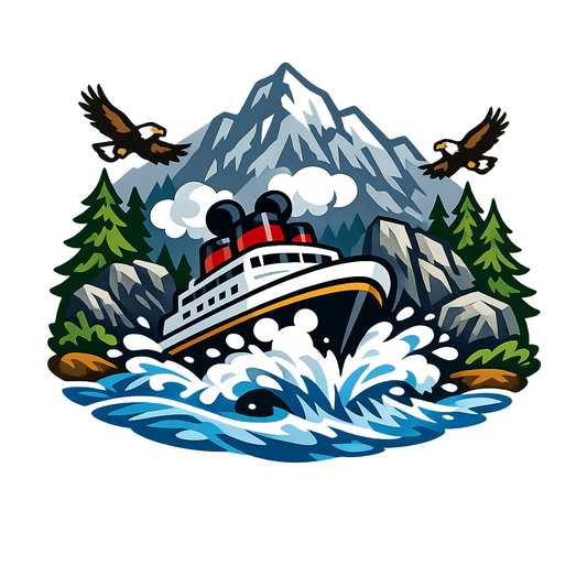 Waterfall Rapids Voyage - Bordered Artwork