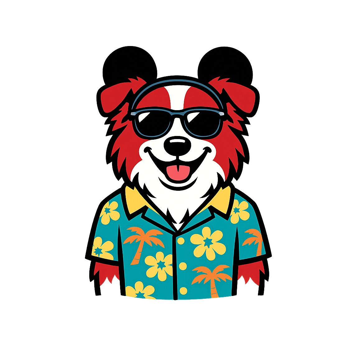 Magic Red Border Collie - Bordered Artwork