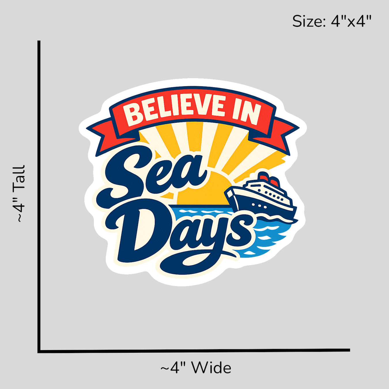 Believe in Sea Days - Size Reference Mockup