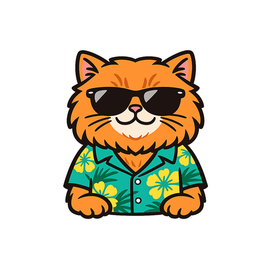 Tropical Orange Persian - Bordered Artwork