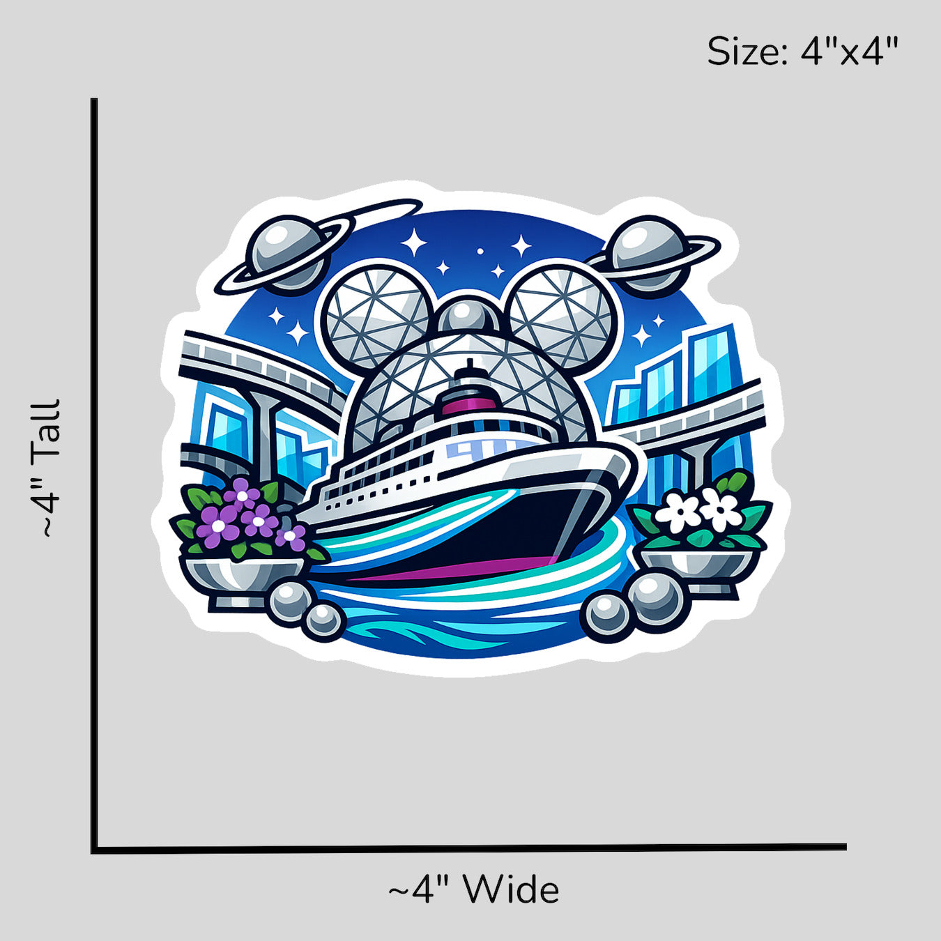 Future World Sailing - Size Reference Mockup