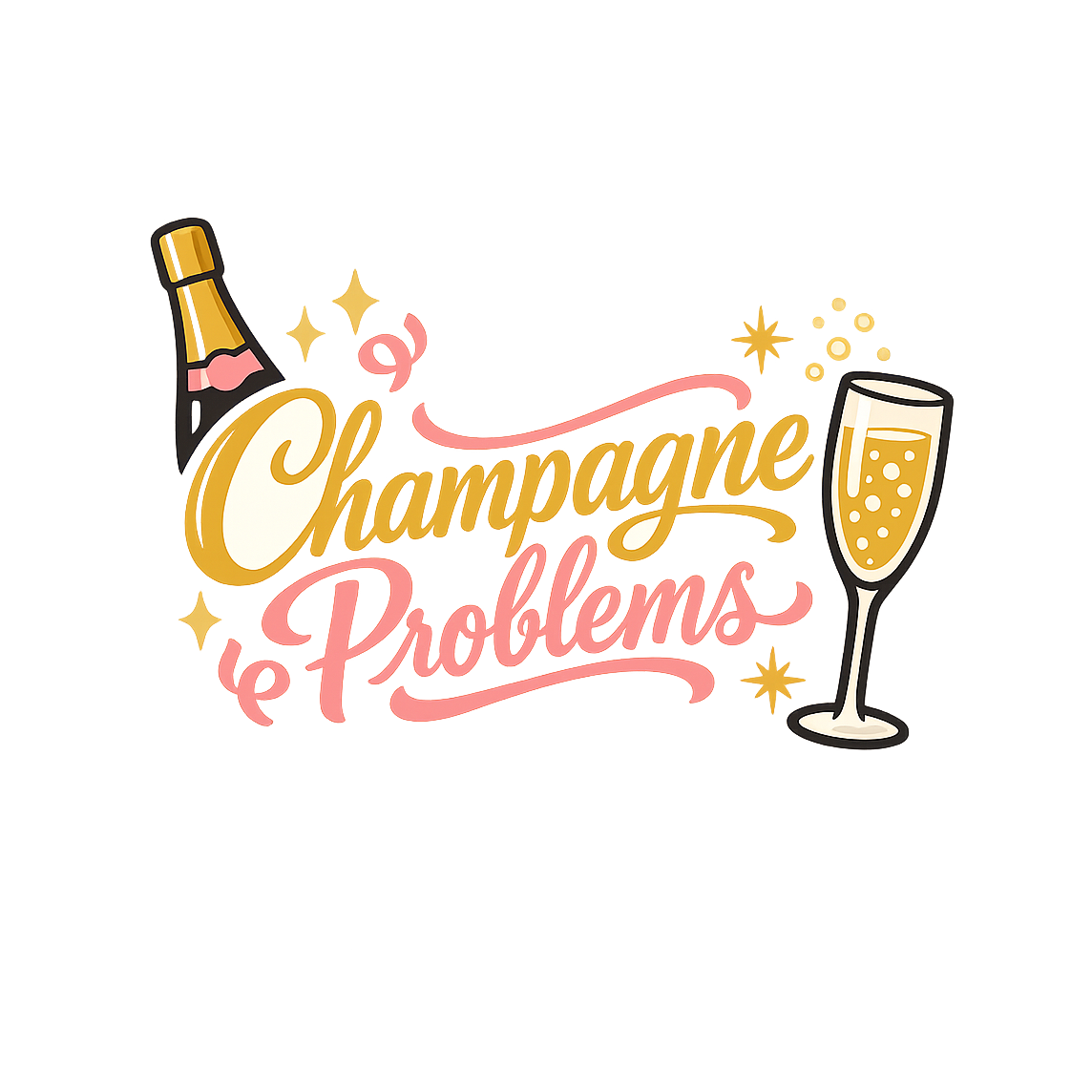 Champagne Problems - Bordered Artwork