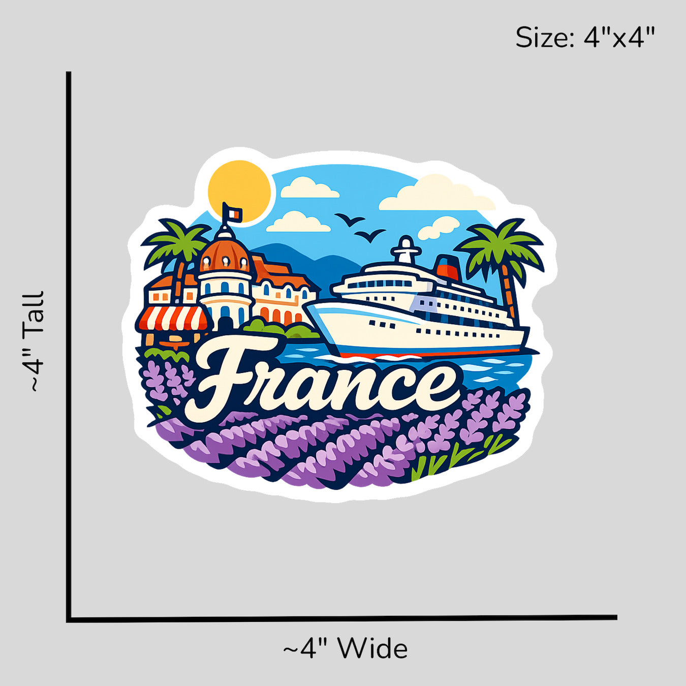 French Riviera Elegance - Size Reference Mockup