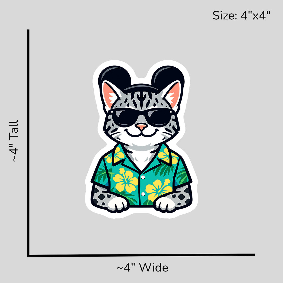 Magic Silver Bengal - Size Reference Mockup