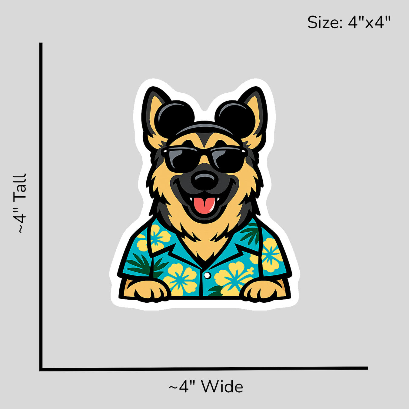 Magic German Shepherd - Size Reference Mockup