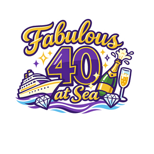 Fabulous 40 at Sea - Bordered Artwork