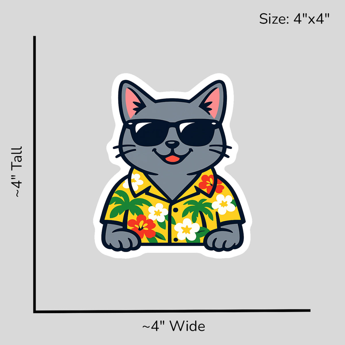 Tropical Russian Blue - Size Reference Mockup