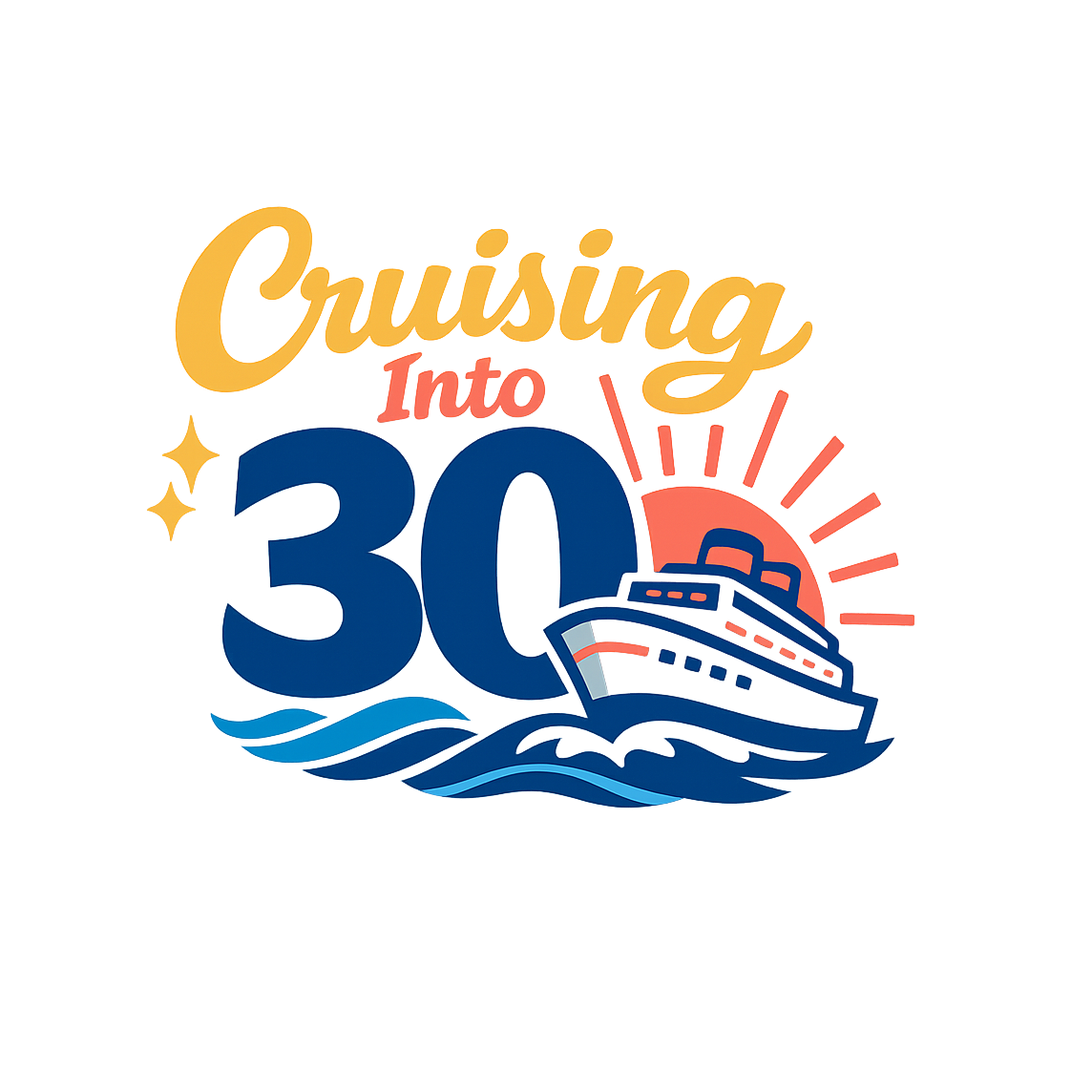 Cruising Into 30 - Bordered Artwork