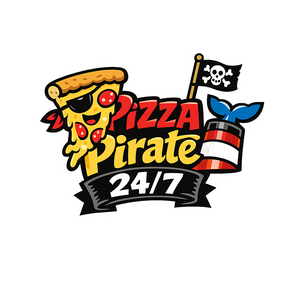 Pizza Pirate 24/7 - Bordered Artwork