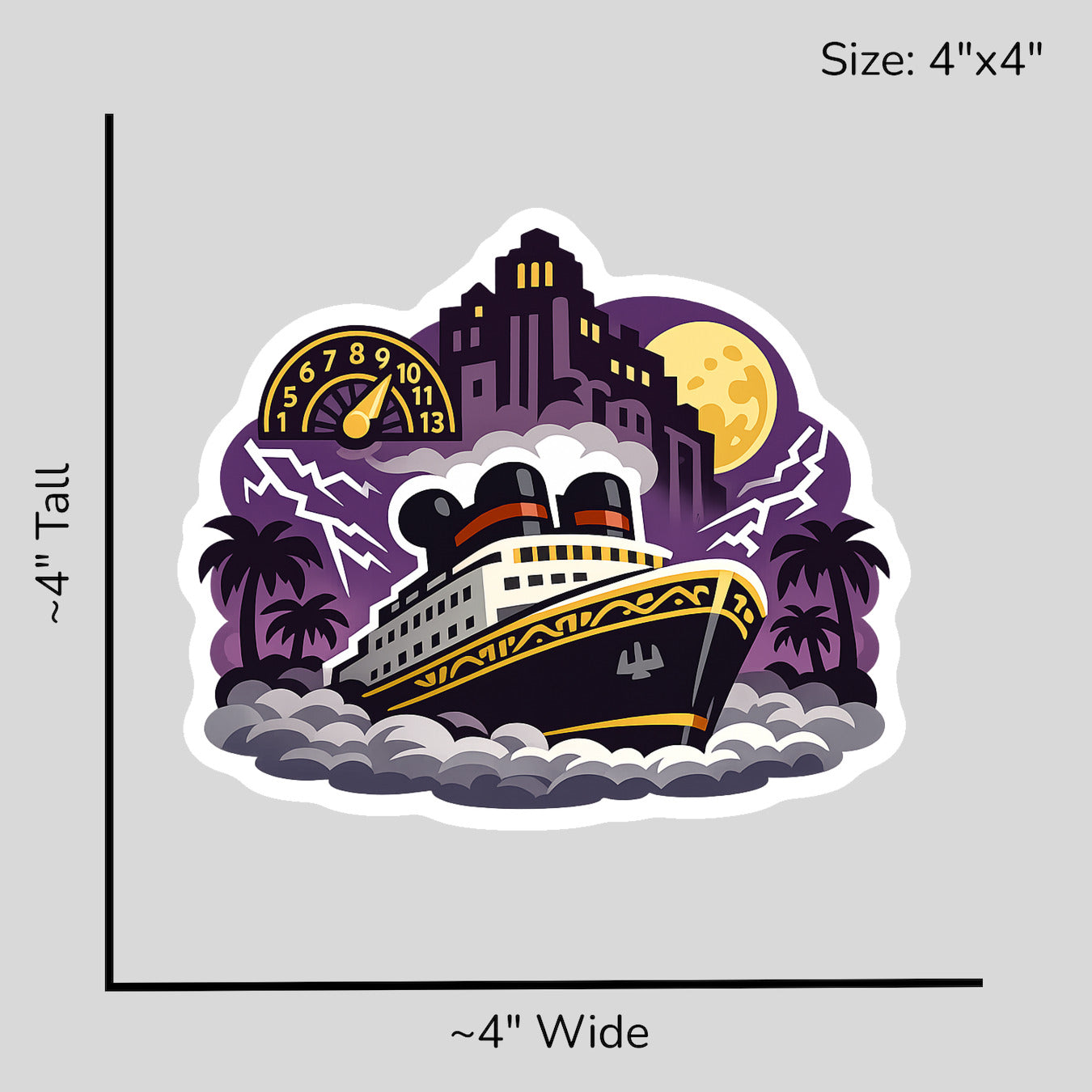 Hollywood Tower Cruise - Size Reference Mockup
