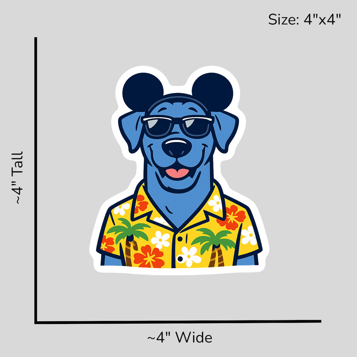 Magic Blue Great Dane - Size Reference Mockup