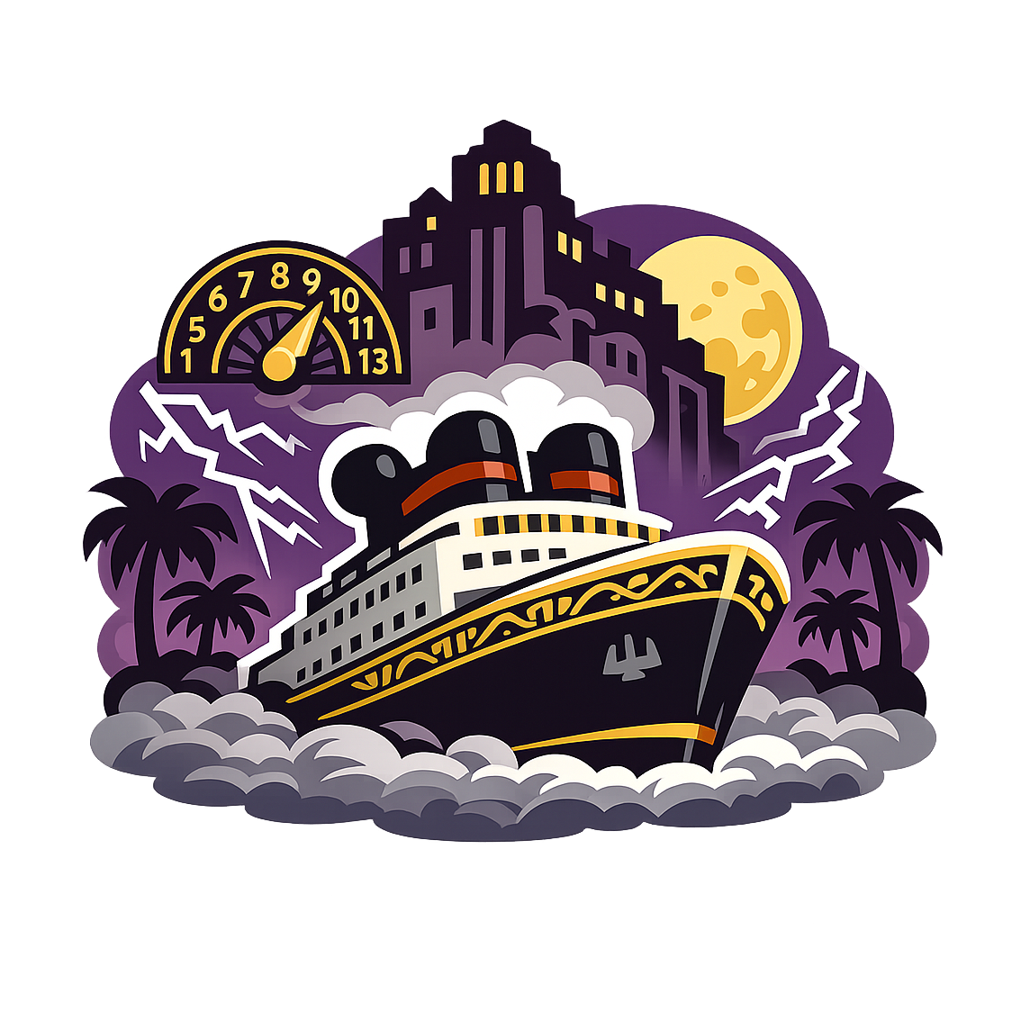 Hollywood Tower Cruise - Bordered Artwork