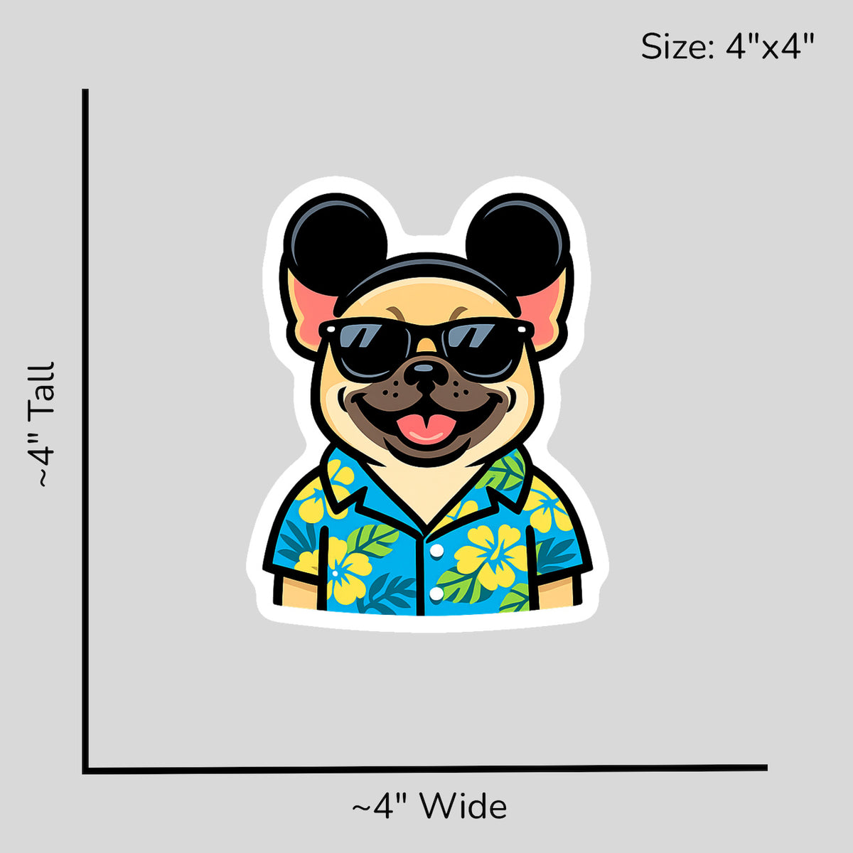 Magic Fawn French Bulldog - Size Reference Mockup