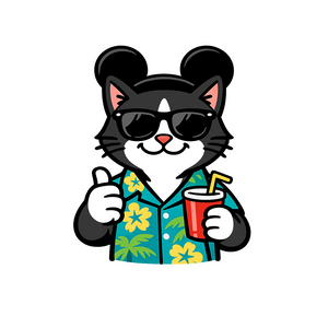 Magic Tuxedo Cat - Bordered Artwork