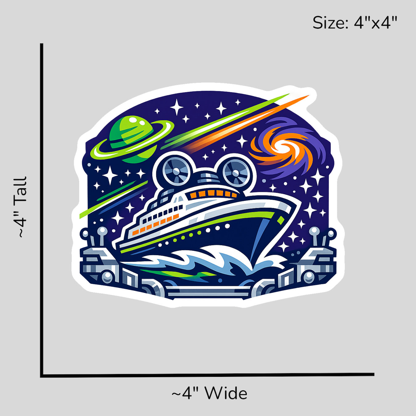 Space Ranger Cruise - Size Reference Mockup