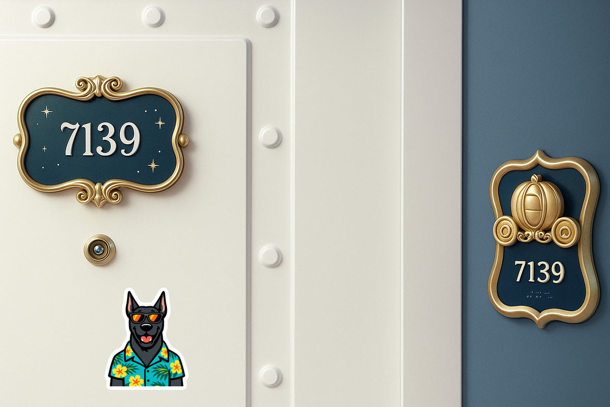 Tropical Black Great Dane - Door Style 2 Mockup