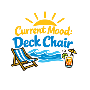 Current Mood Deck Chair - Bordered Artwork