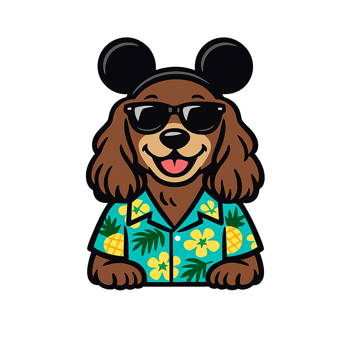 Magic Chocolate Cocker Spaniel - Bordered Artwork