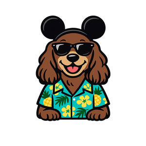 Magic Chocolate Cocker Spaniel - Bordered Artwork