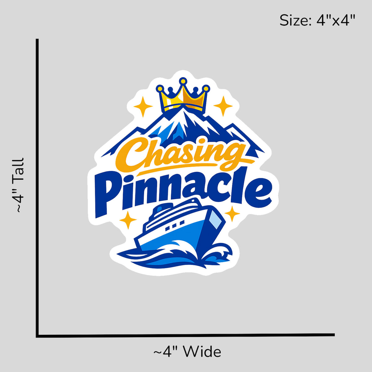 Chasing Pinnacle - Size Reference Mockup