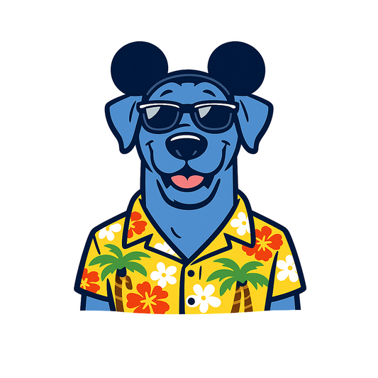 Magic Blue Great Dane - Bordered Artwork