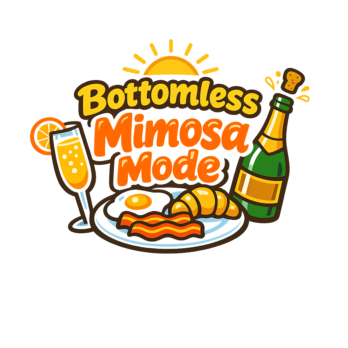 Bottomless Mimosa Mode - Bordered Artwork