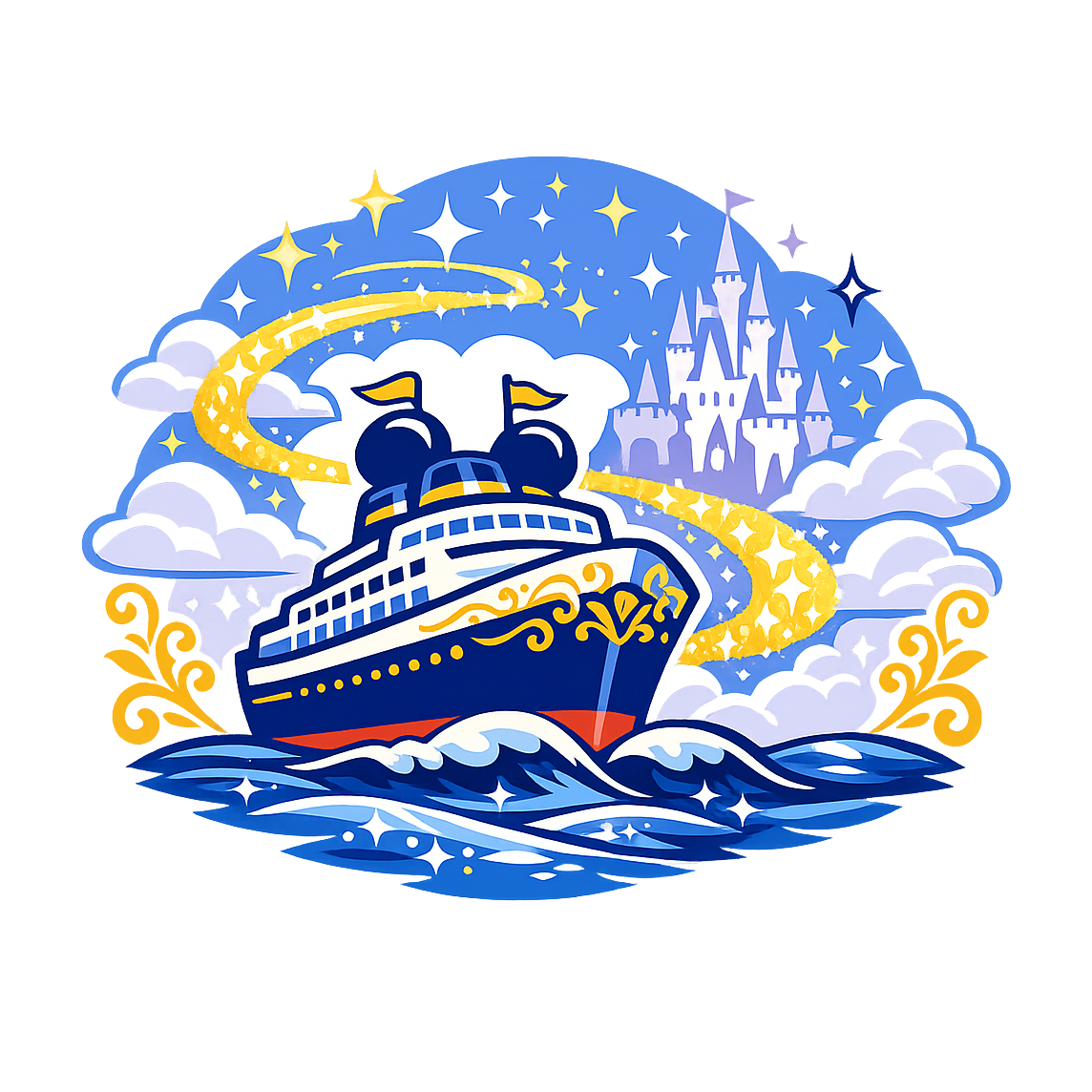 Magical Castle Voyage - Bordered Artwork
