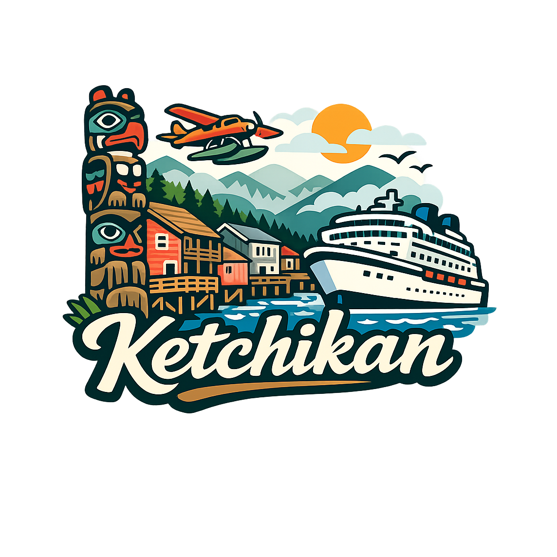 Scenic Ketchikan - Bordered Artwork