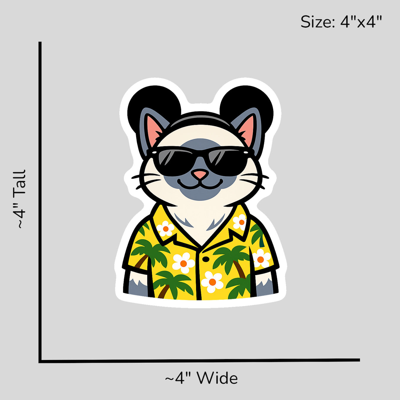 Magic Blue Point Siamese - Size Reference Mockup