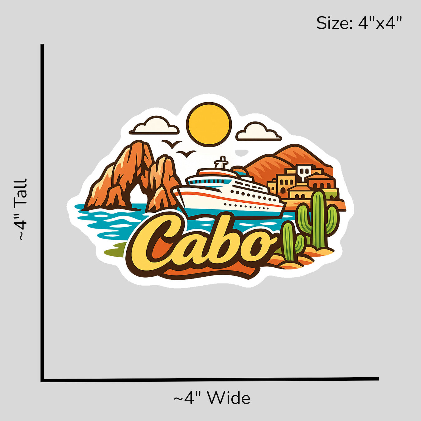 Cabo Adventure - Size Reference Mockup