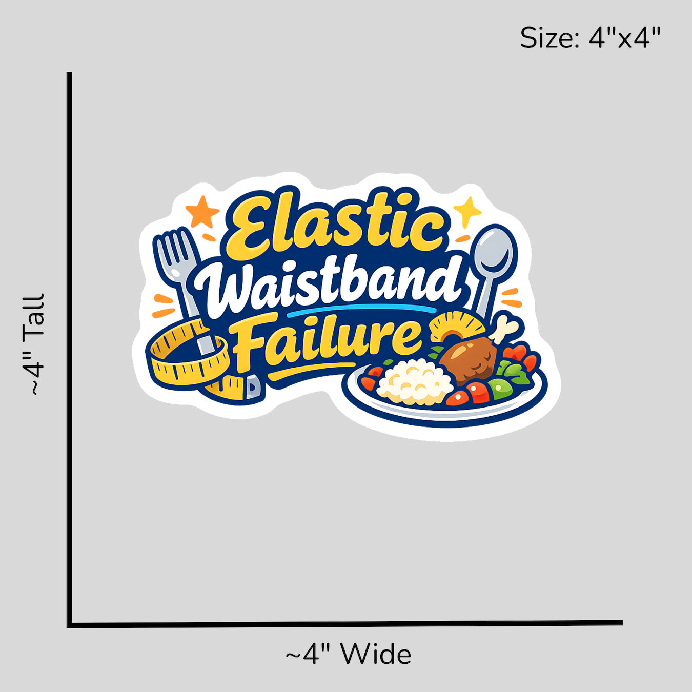 Elastic Waistband Failure - Size Reference Mockup