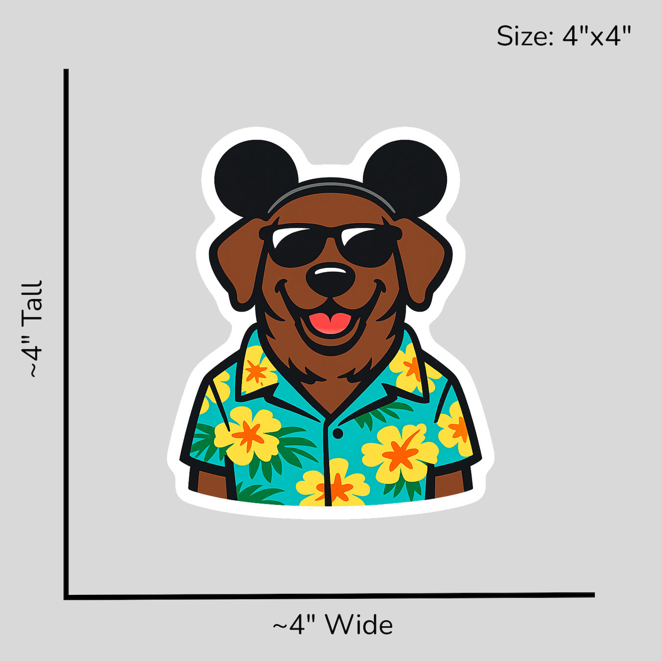 Magic Chocolate Lab - Size Reference Mockup