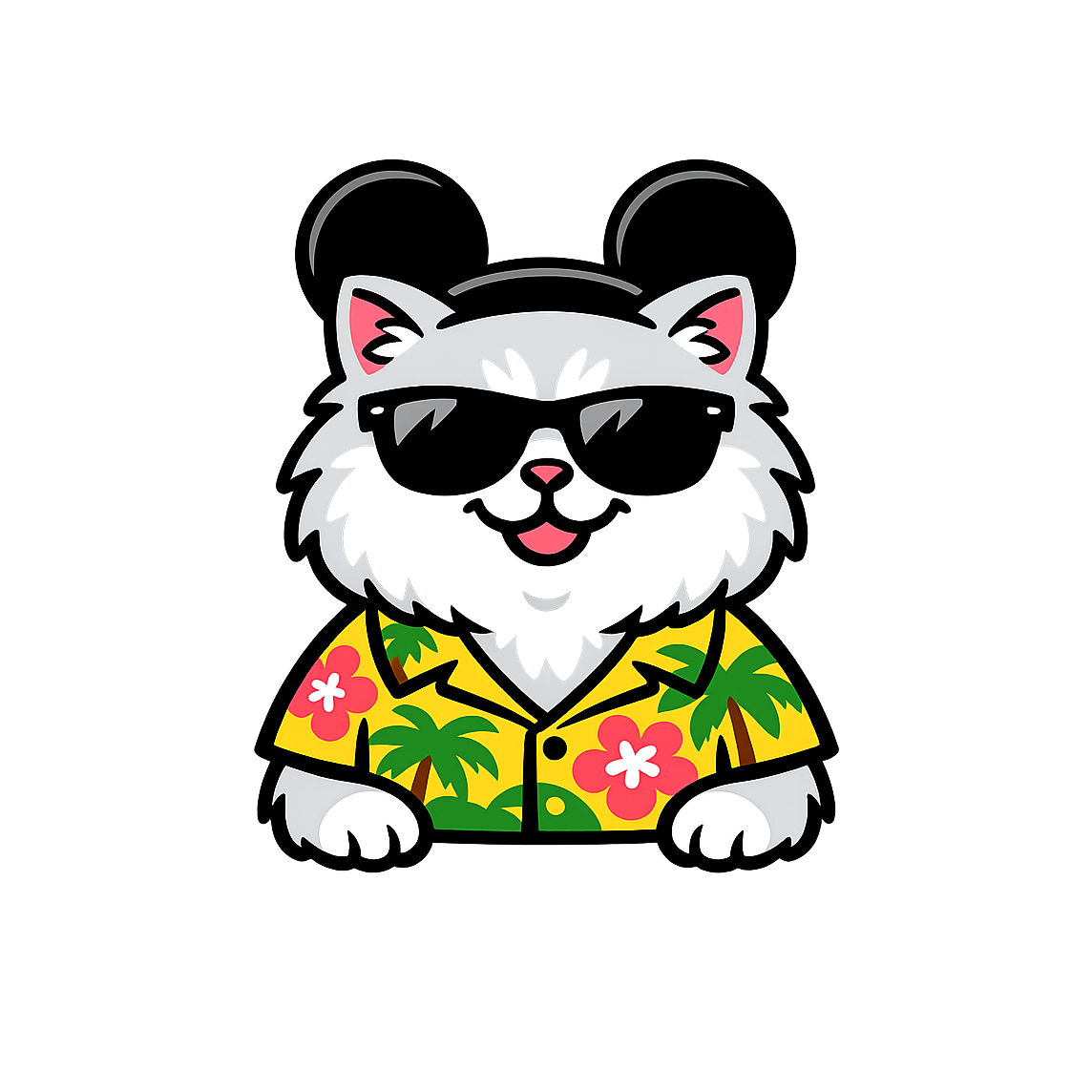 Magic Persian Cat - Bordered Artwork