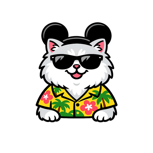 Magic Persian Cat - Bordered Artwork