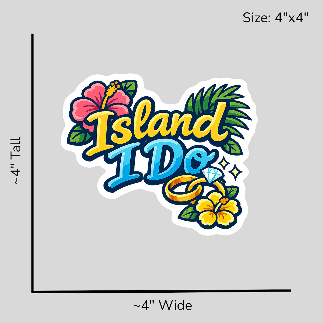 Island I Do - Size Reference Mockup