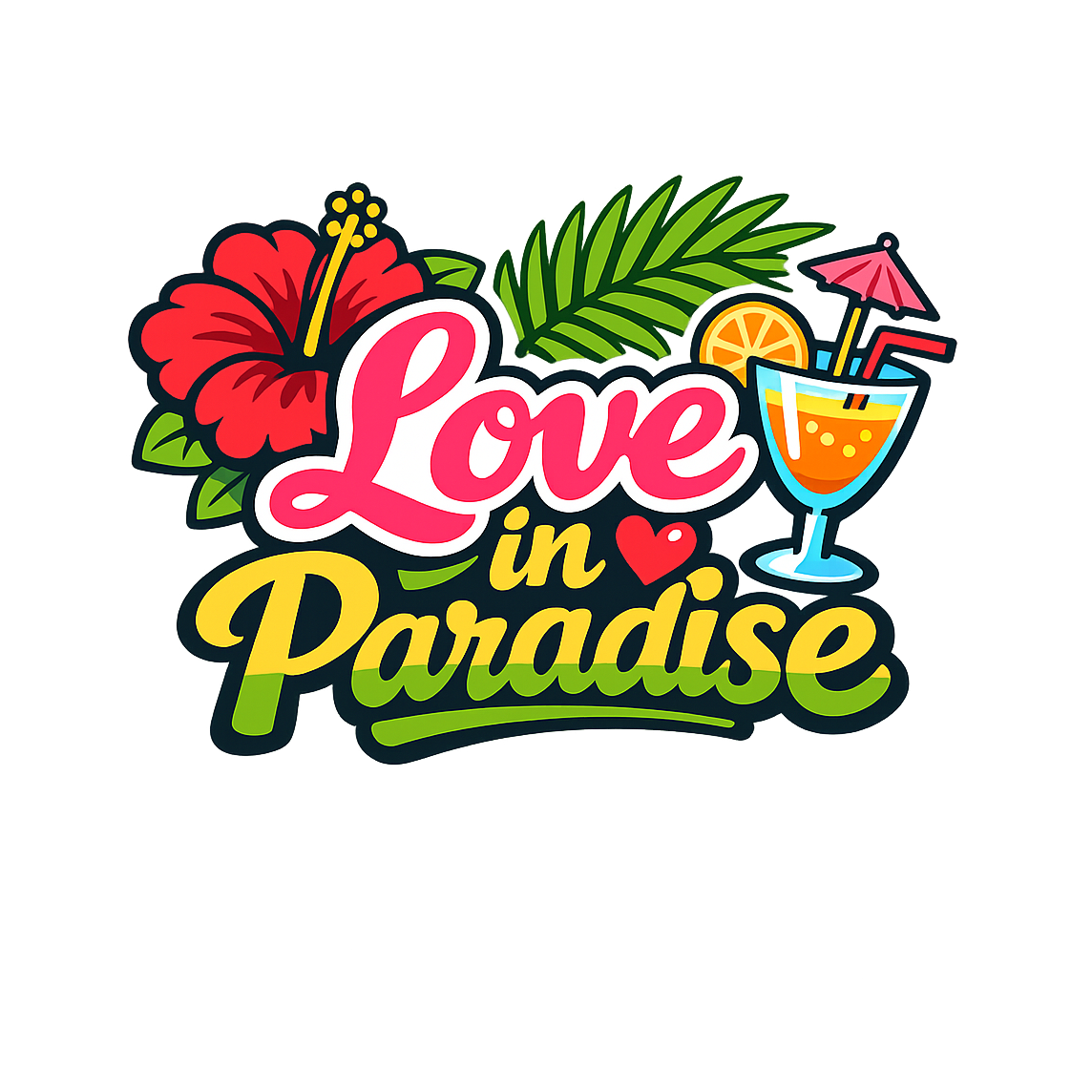 Love in Paradise - Bordered Artwork