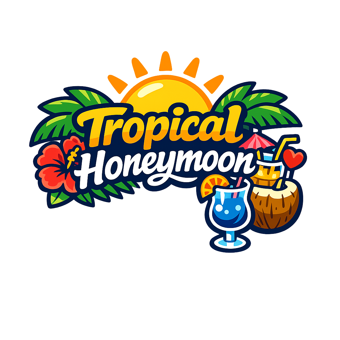 Tropical Honeymoon - Bordered Artwork