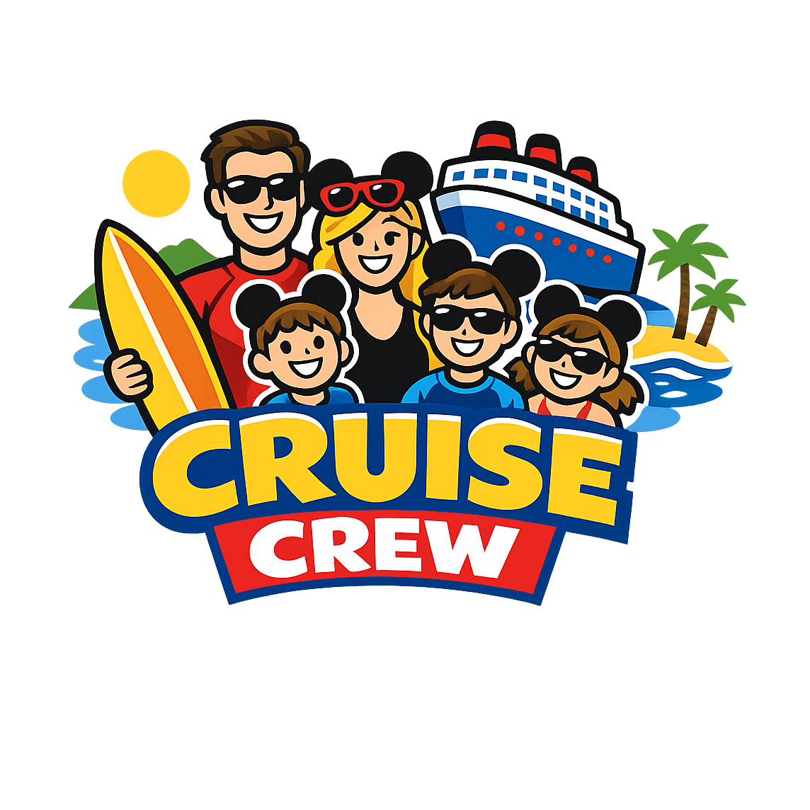 Castaway Family  - Bordered Artwork