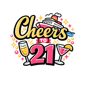 Cheers to 21 - Bordered Artwork